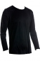 Mobile Preview: Shirt, Unterhemd, Rundhals, Langarm, 100% Seide, Interlock, Schwarz, XXL